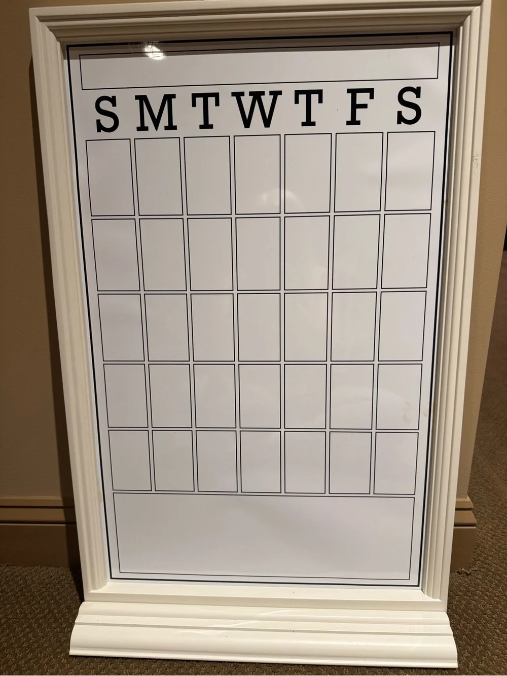 Framed Whiteboard Calendar